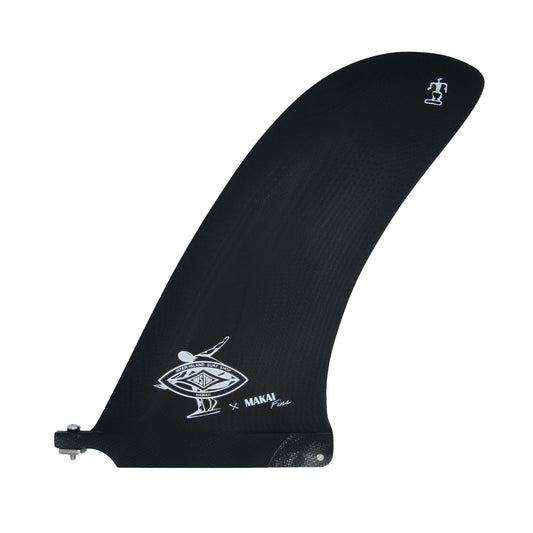 Come Back 9.5" Single Fin - Carbon Black - Makai Fins