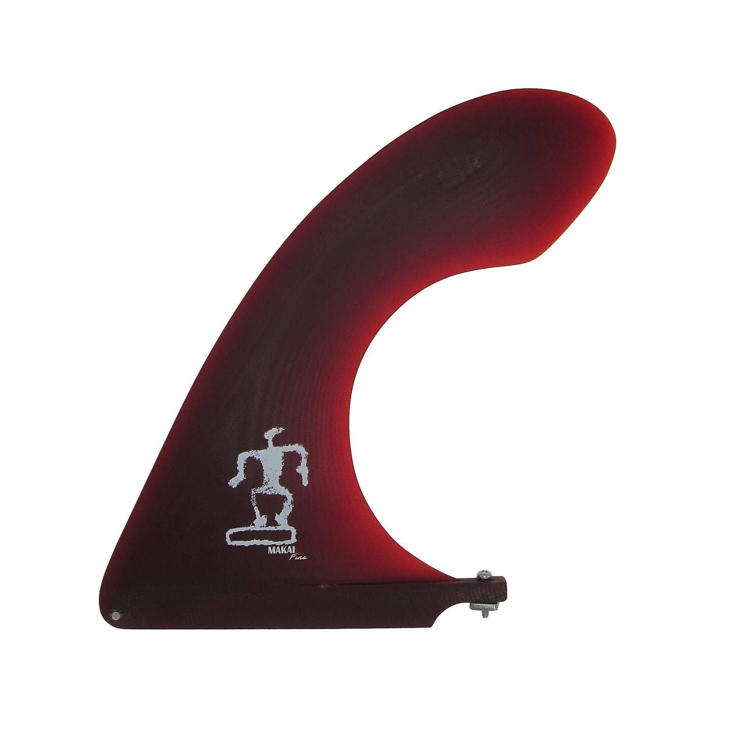 The Knob 9.5” Single Fin - Wine Red - Makai Fins