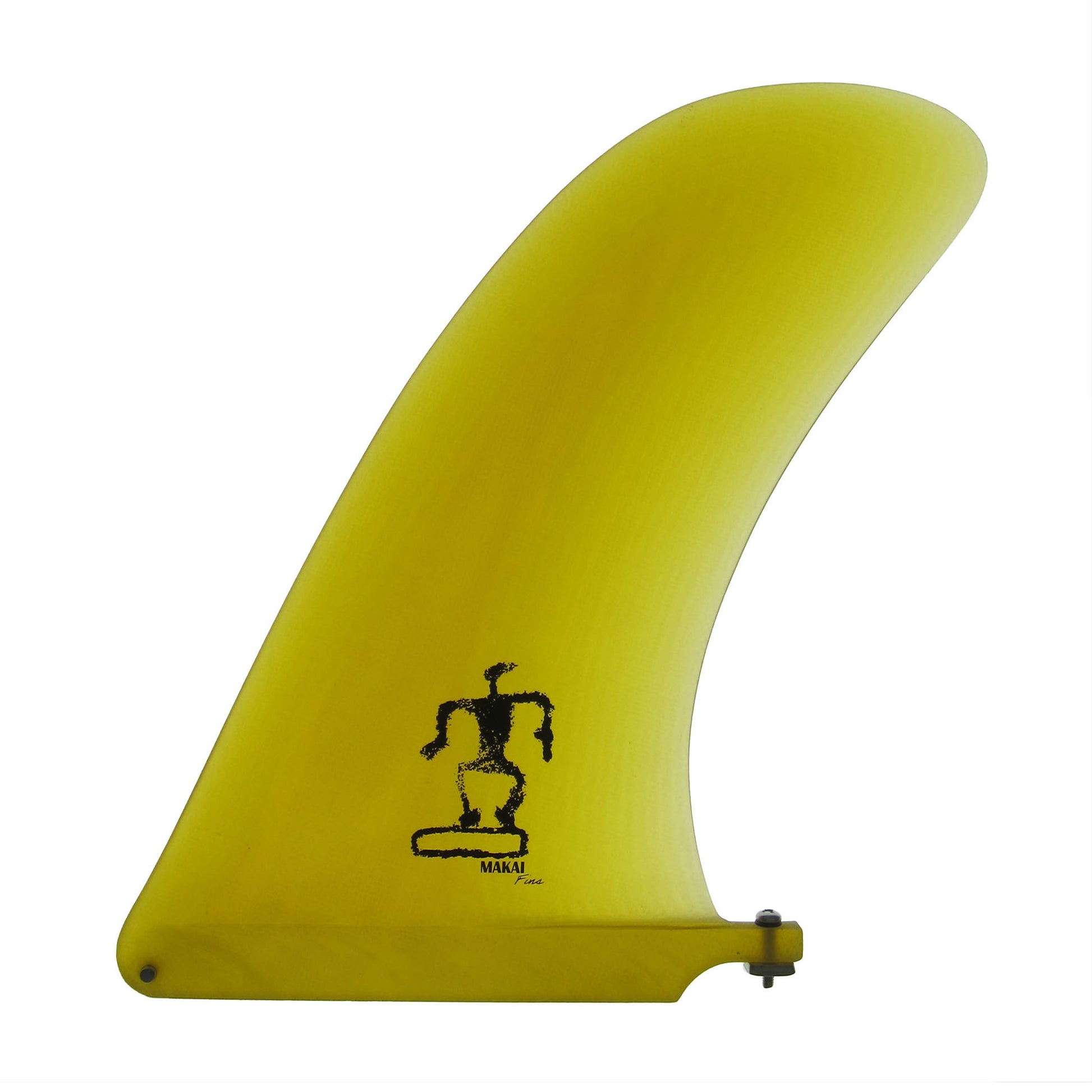 Pivotal 10" Single Fin - Yellow - Makai Fins