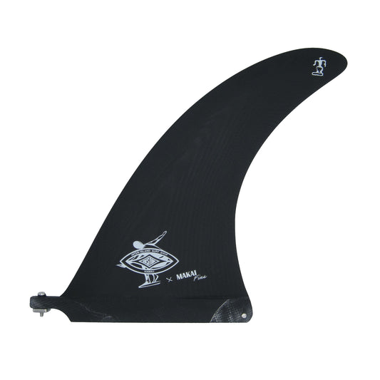 The Lango 9" Single Fin   - Carbon Black - Makai Fins