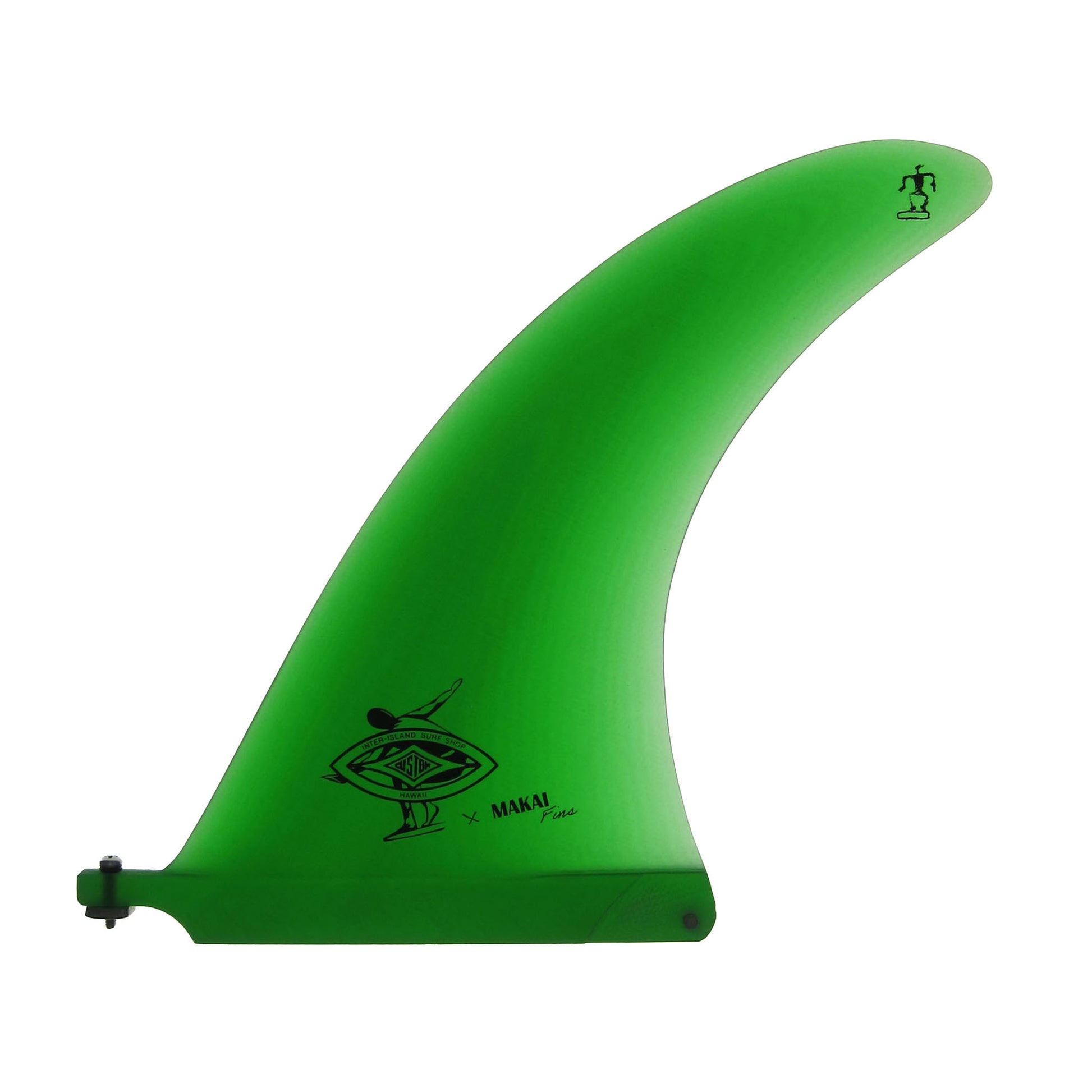 The Lango 9" Single Fin  - Emerald Green - Makai Fins