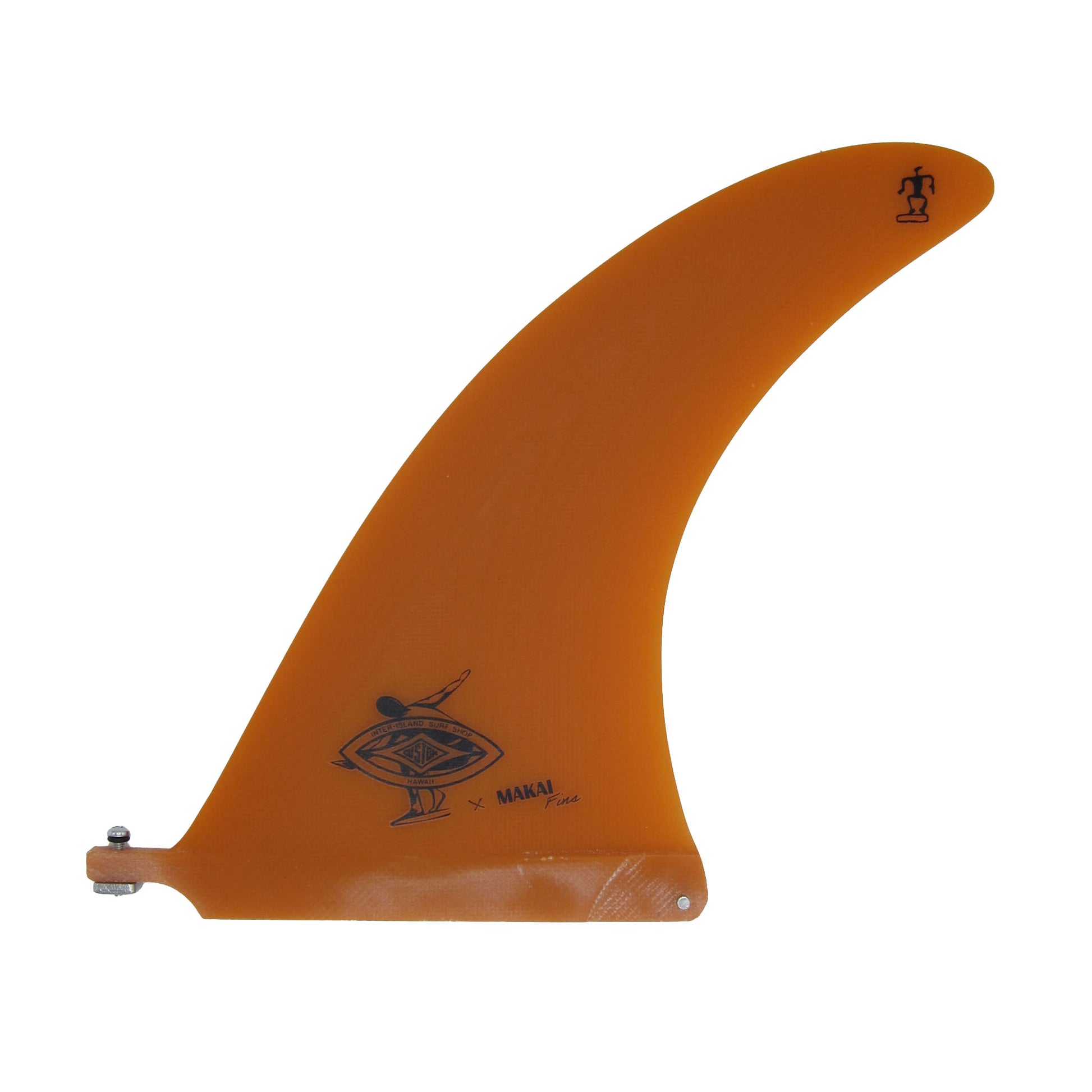 The Lango 9" Single Fin  - Orange - Makai Fins