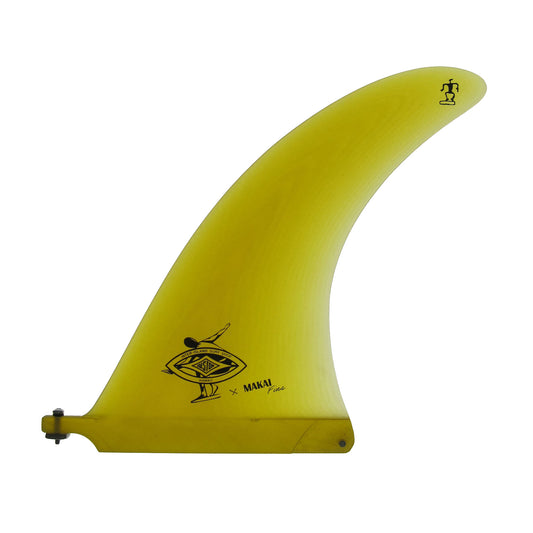 The Lango 9" Single Fin   - Yellow - Makai Fins